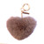 Rabbit Fur Heart Keychain